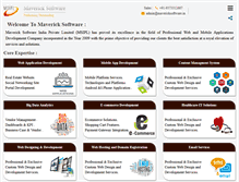 Tablet Screenshot of mavericksoftware.in